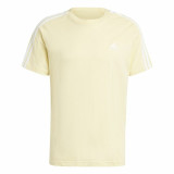 Men’s Short Sleeve T-Shirt Adidas Essentials Single Jersey 3-Stripes Yellow