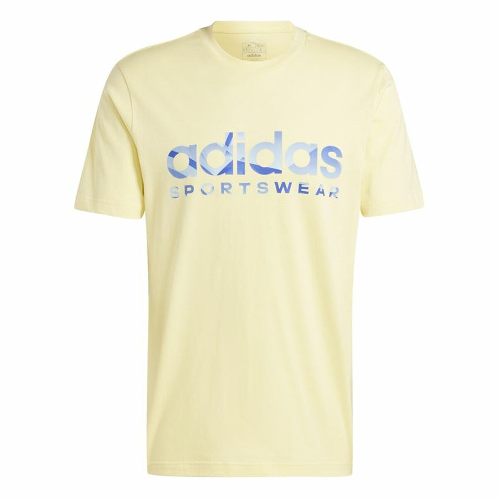 Men’s Short Sleeve T-Shirt Adidas House Of Tiro Summer Linear Graphic Yellow