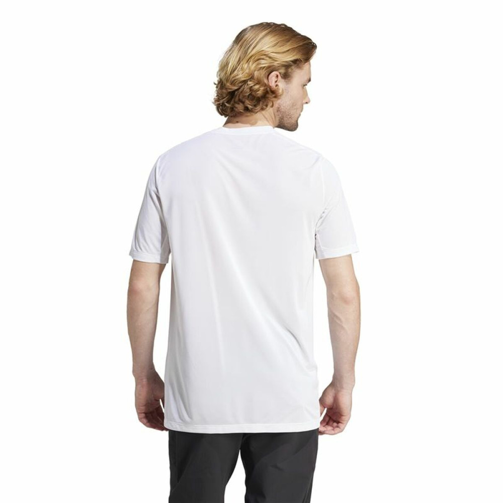 Men’s Short Sleeve T-Shirt Adidas Mt Log Tech White