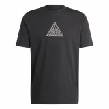 Men’s Short Sleeve T-Shirt Adidas House Of Tiro Metallic Graphic Black