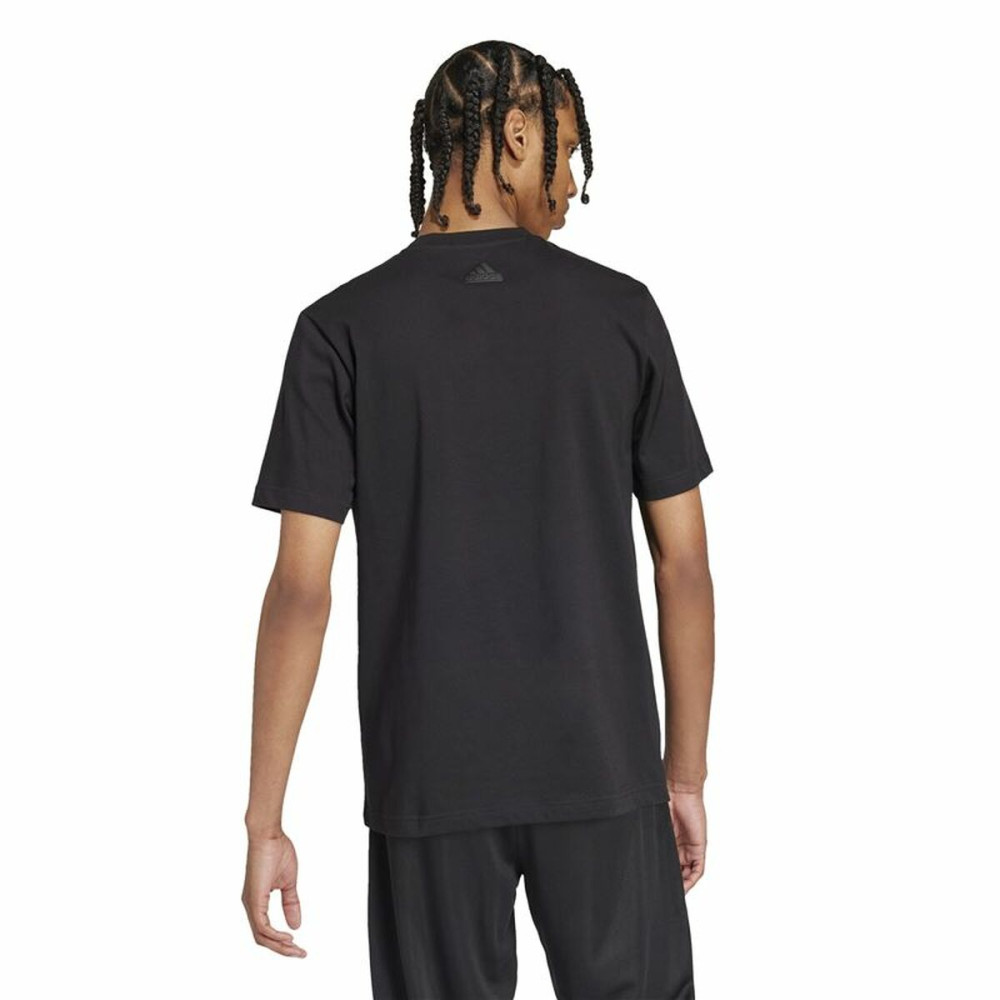 Men’s Short Sleeve T-Shirt Adidas House Of Tiro Metallic Graphic Black