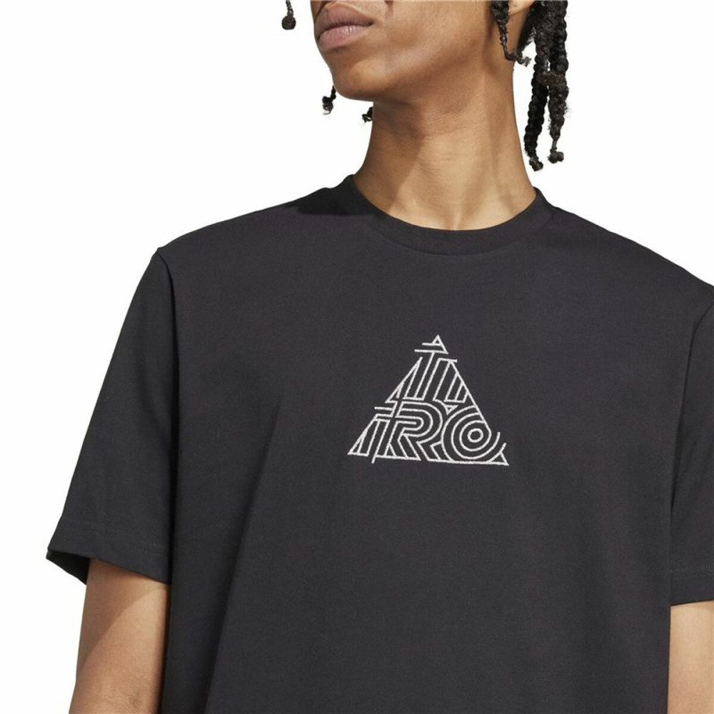 Men’s Short Sleeve T-Shirt Adidas House Of Tiro Metallic Graphic Black