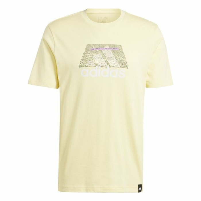 Men’s Short Sleeve T-Shirt Adidas Codes Bos Graphic Yellow