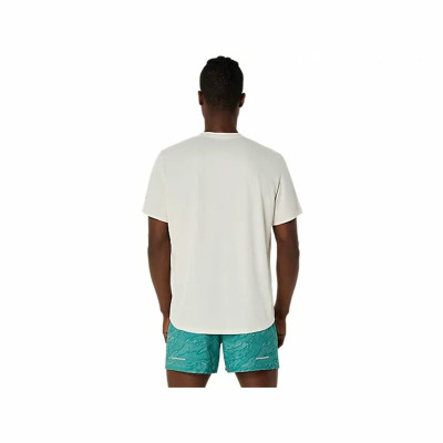 Men’s Short Sleeve T-Shirt Asics Fujitrail Logo Ss Top White