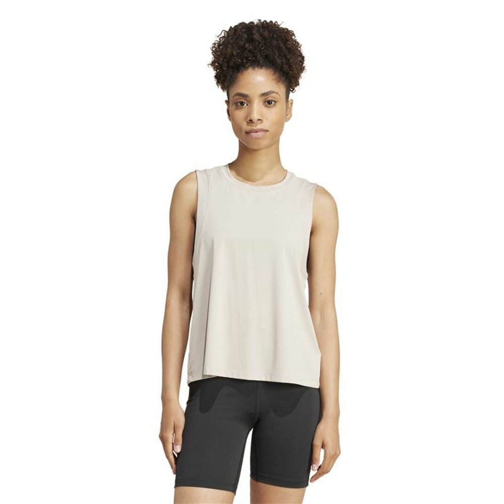 Tank Top Women Adidas Studio Beige