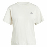 Women’s Short Sleeve T-Shirt Adidas Essentials Small Logo White Beige