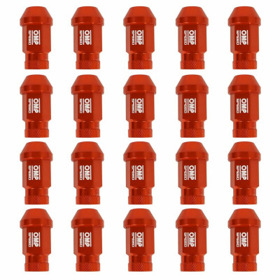 Set Nuts OMP 7075 M12 x 1,25 40 mm 20 uds Red