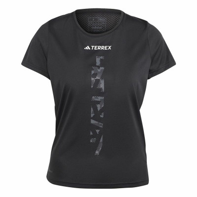 Women’s Short Sleeve T-Shirt Adidas Agr Shirt Black