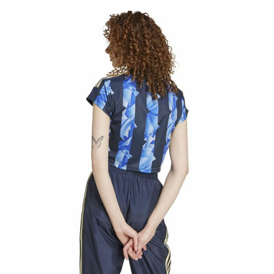 Women’s Short Sleeve T-Shirt Adidas Tiro Cut Blue