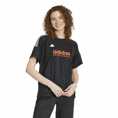 Women’s Short Sleeve T-Shirt Adidas Tiro Cut Black