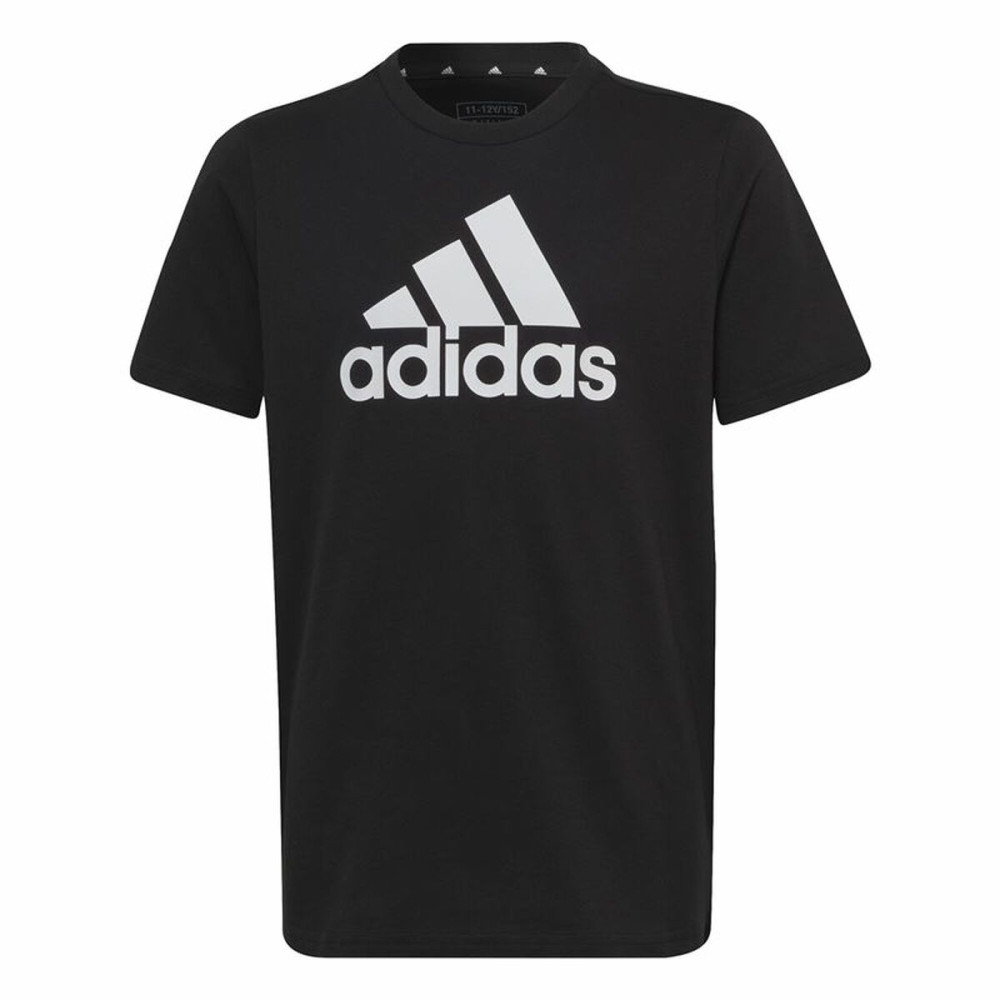 Child's Short Sleeve T-Shirt Adidas Big Logo Black