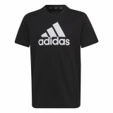Child's Short Sleeve T-Shirt Adidas Big Logo Black