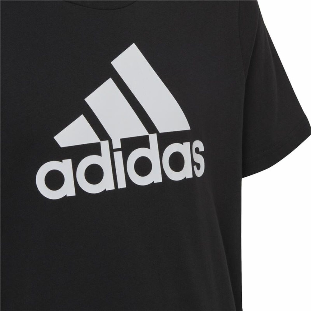 Child's Short Sleeve T-Shirt Adidas Big Logo Black