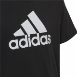 Child's Short Sleeve T-Shirt Adidas Big Logo Black