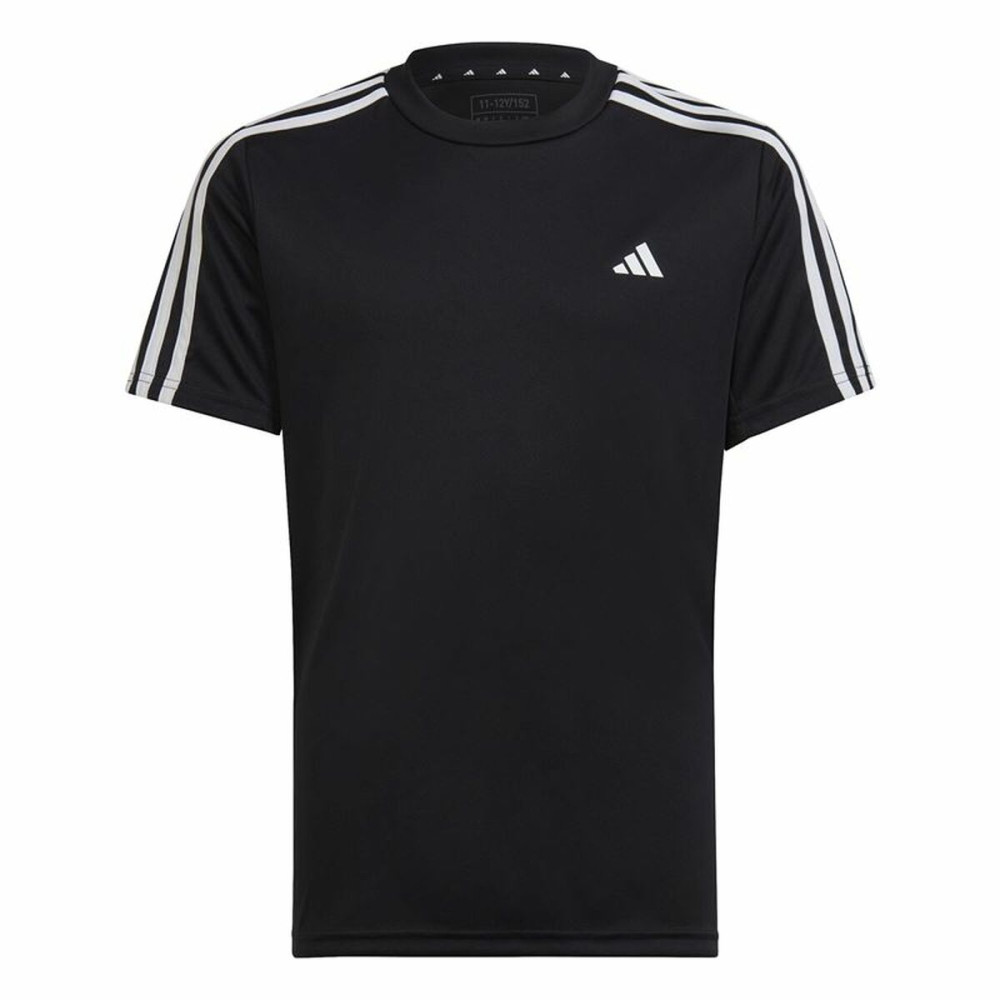 Children’s Short Sleeve T-Shirt Adidas Essentials 3S Black