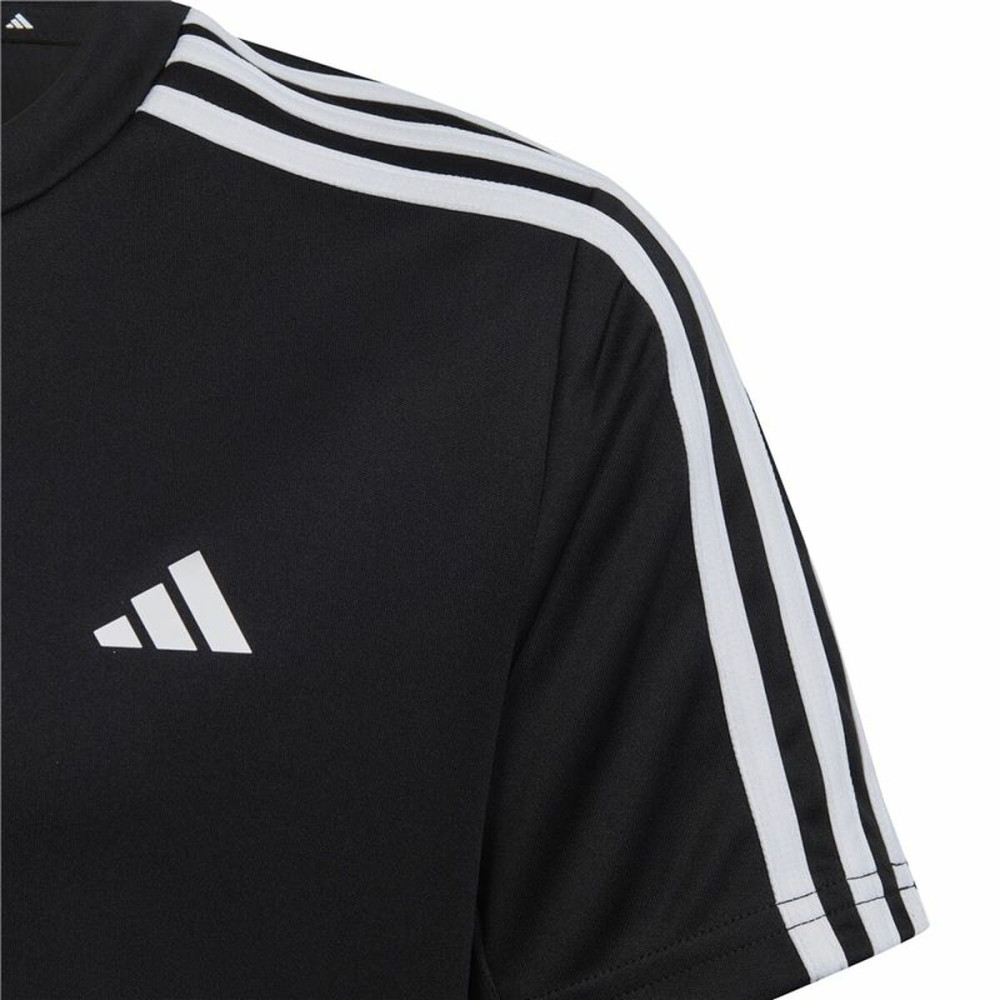 Children’s Short Sleeve T-Shirt Adidas Essentials 3S Black