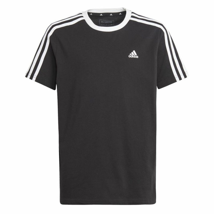 Child's Short Sleeve T-Shirt Adidas Essentials Blue Black