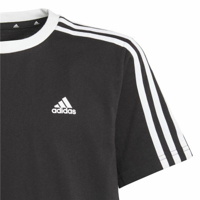 Child's Short Sleeve T-Shirt Adidas Essentials Blue Black