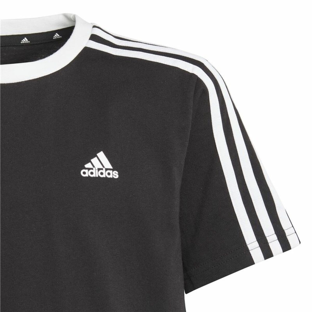 Child's Short Sleeve T-Shirt Adidas Essentials Blue Black