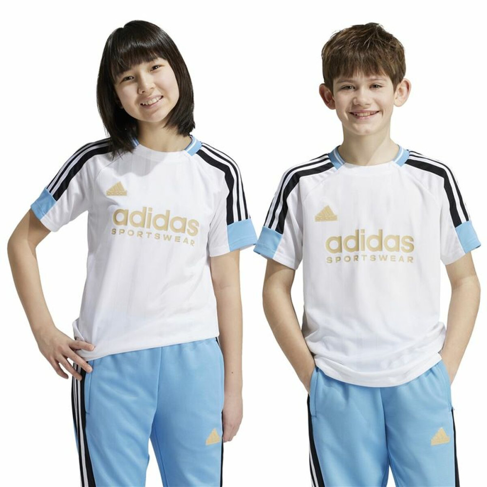 Child's Short Sleeve T-Shirt Adidas Nations White