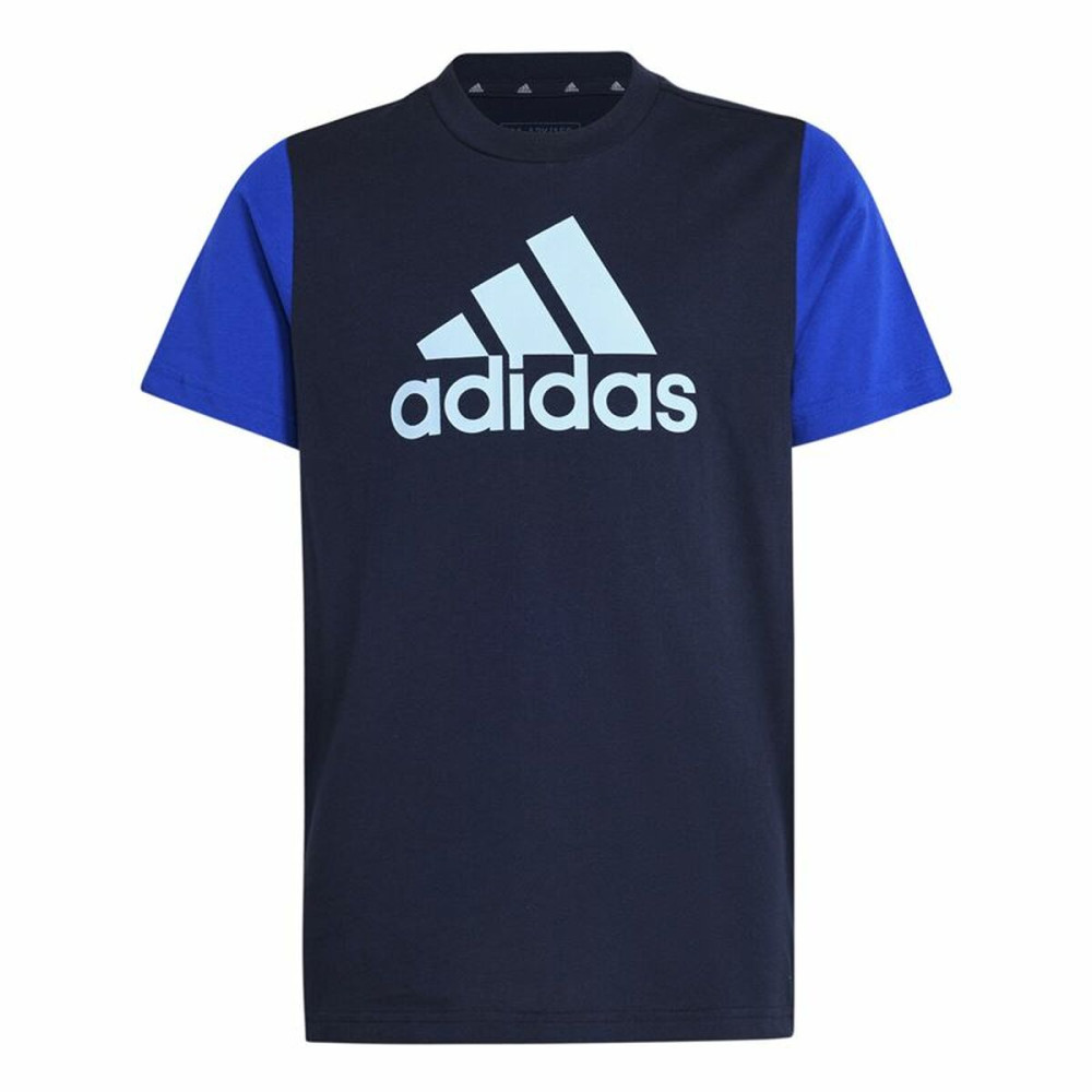 Children’s Short Sleeve T-Shirt Adidas Essentials Blue
