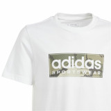 Children’s Short Sleeve T-Shirt Adidas B Camo Lin White