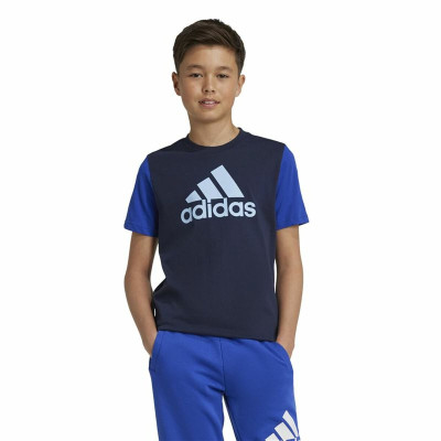 Children’s Short Sleeve T-Shirt Adidas Essentials Blue