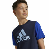 Children’s Short Sleeve T-Shirt Adidas Essentials Blue