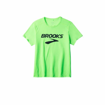 Men’s Short Sleeve T-Shirt Brooks Distance Sleeve 3.0 Green