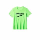 Men’s Short Sleeve T-Shirt Brooks Distance Sleeve 3.0 Green
