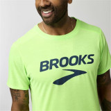 Men’s Short Sleeve T-Shirt Brooks Distance Sleeve 3.0 Green