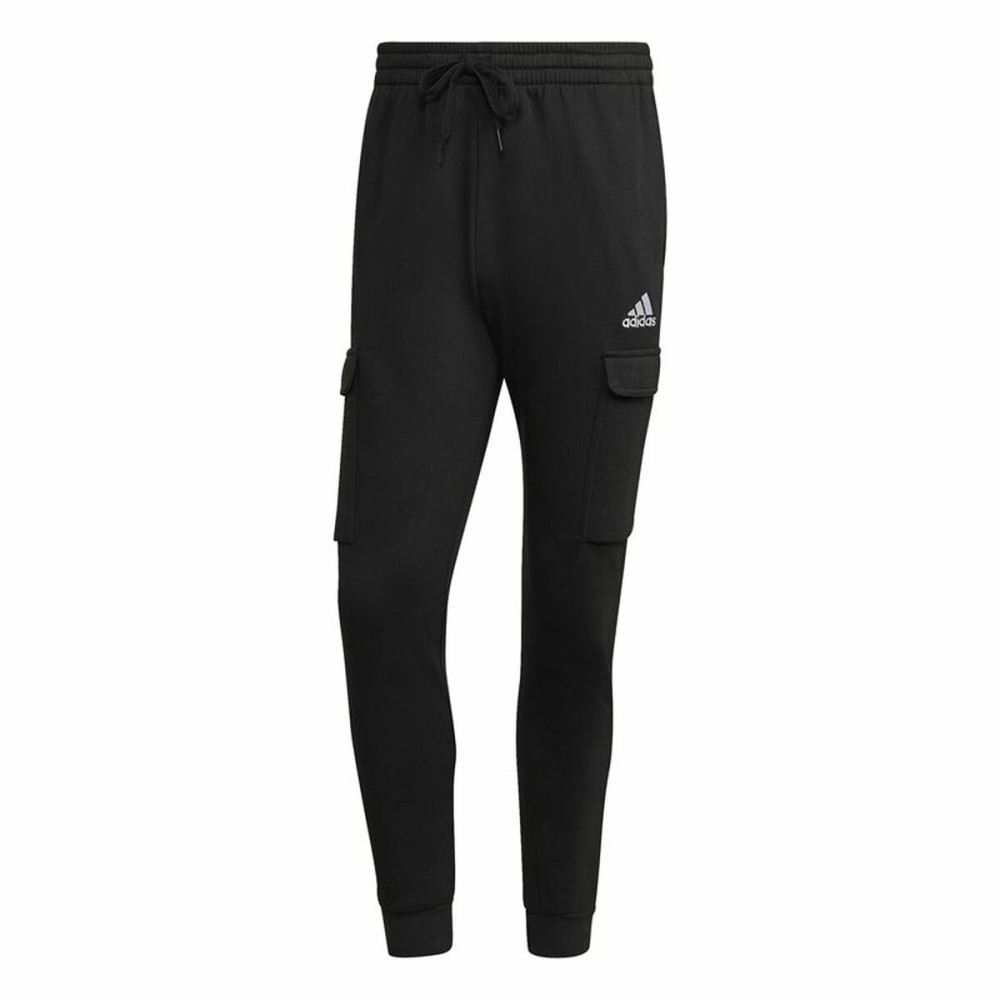 Long Sports Trousers Adidas Essentials Fleece Black Men