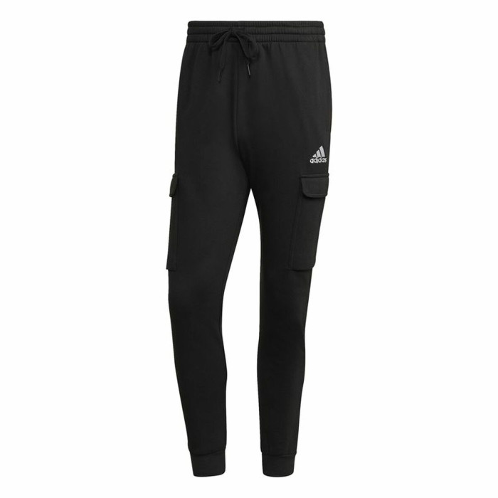 Long Sports Trousers Adidas Essentials Fleece Black Men
