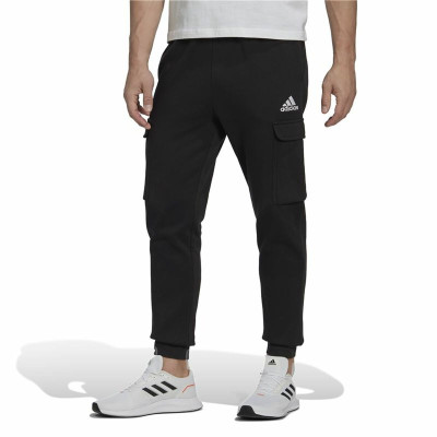 Long Sports Trousers Adidas Essentials Fleece Black Men