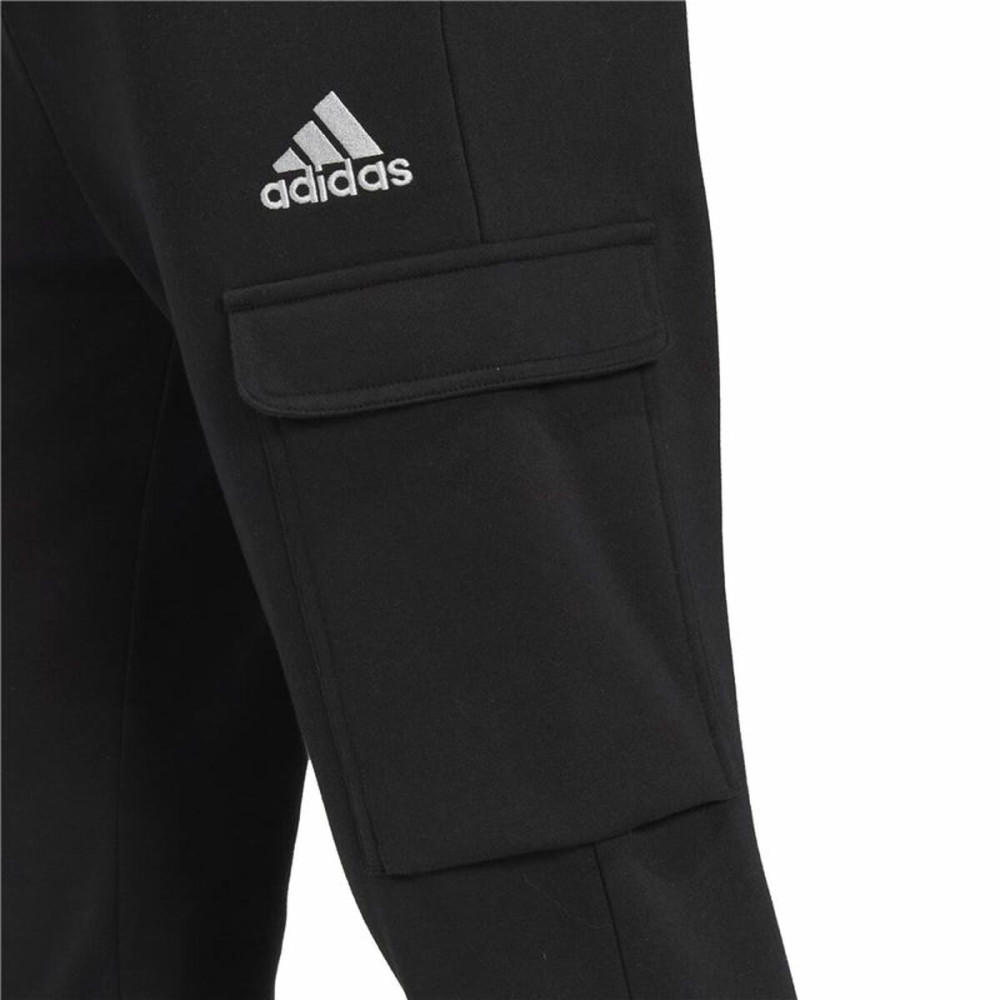 Long Sports Trousers Adidas Essentials Fleece Black Men