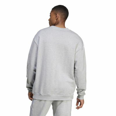 Men’s Sweatshirt without Hood Adidas Brand Love French Terry Grey