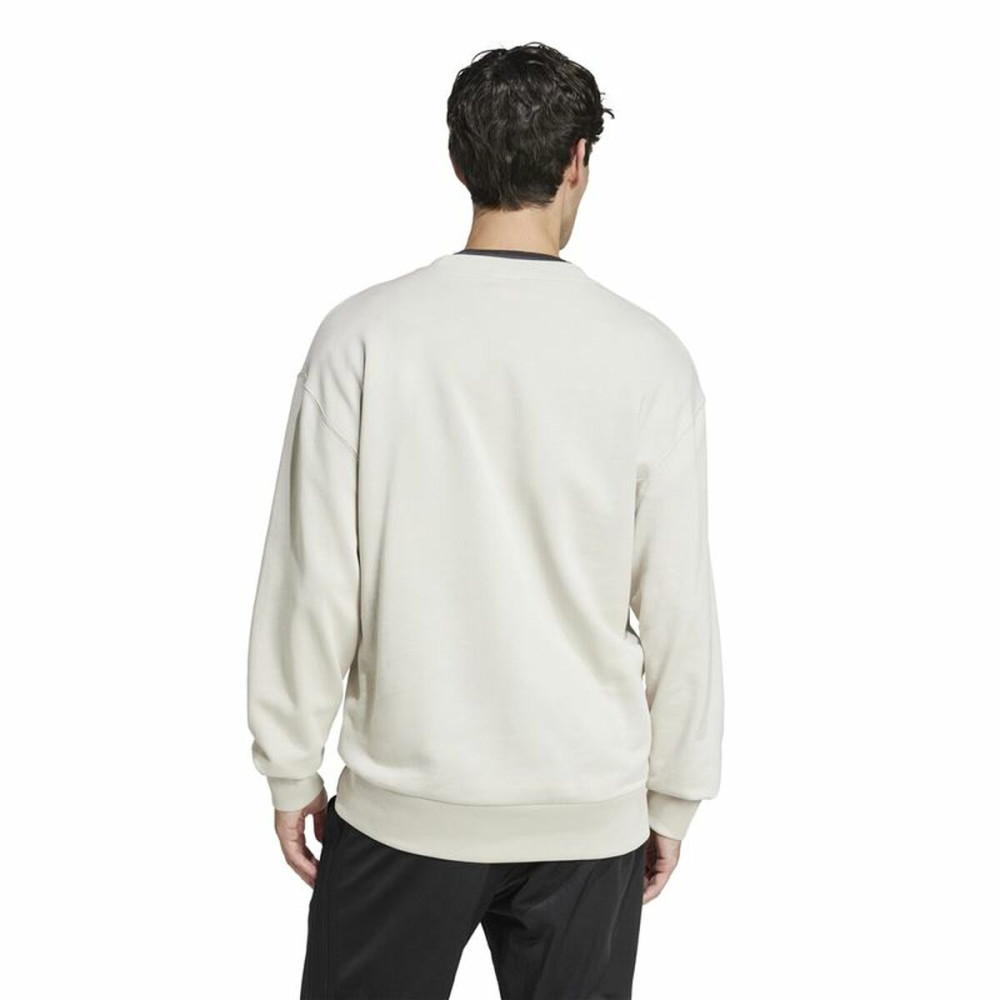 Men’s Sweatshirt without Hood Adidas All Szn French Terry Crew Beige