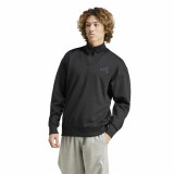 Men’s Sweatshirt without Hood Adidas All Szn Fleece 1/4 Zip Crew Black