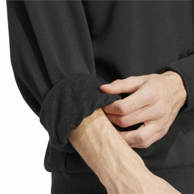 Men’s Sweatshirt without Hood Adidas All Szn Fleece 1/4 Zip Crew Black