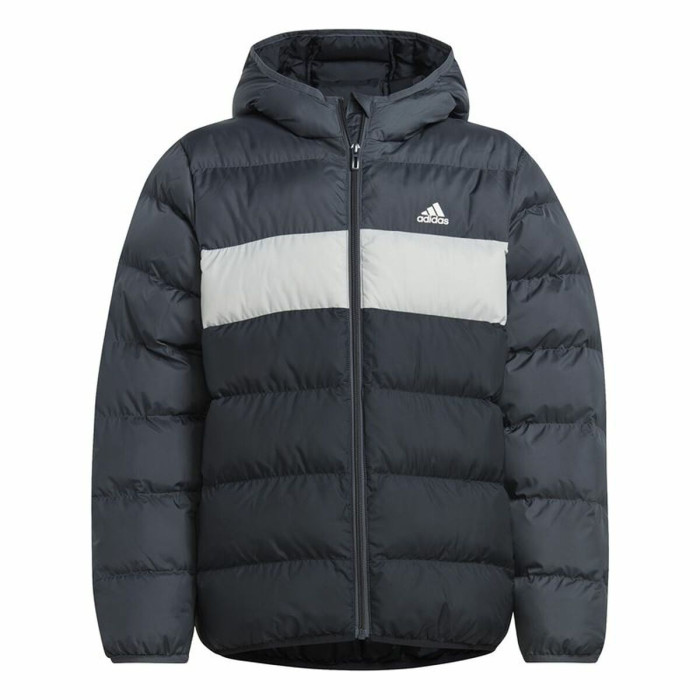 Children's Sports Jacket Adidas Cazadora Synthetic Down Infantil Black Grey