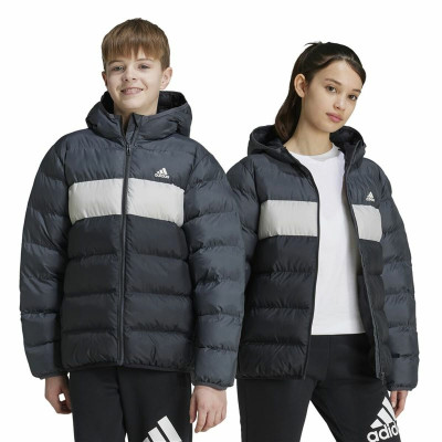 Children's Sports Jacket Adidas Cazadora Synthetic Down Infantil Black Grey