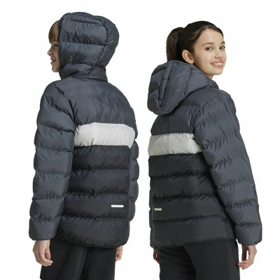 Children's Sports Jacket Adidas Cazadora Synthetic Down Infantil Black Grey