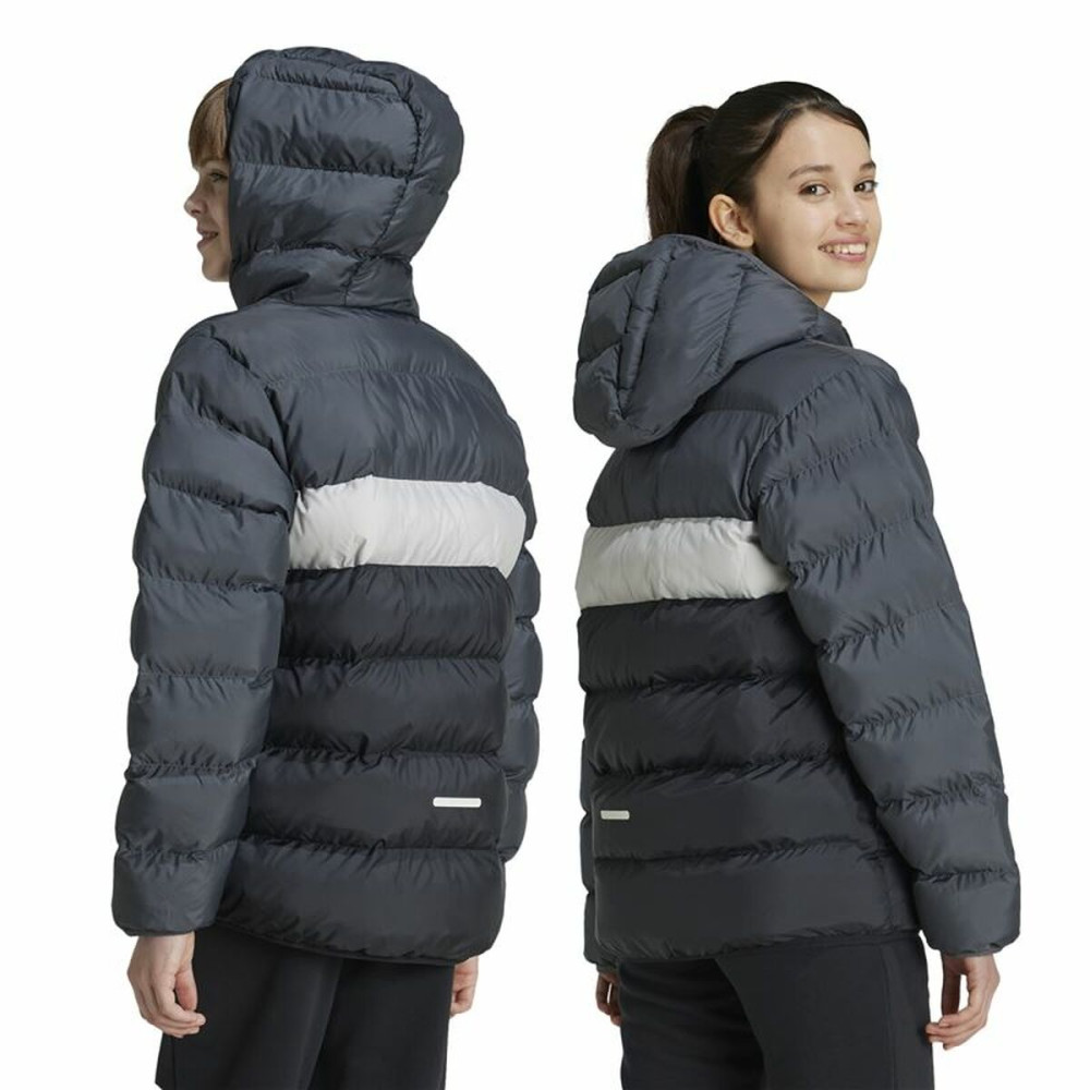 Children's Sports Jacket Adidas Cazadora Synthetic Down Infantil Black Grey