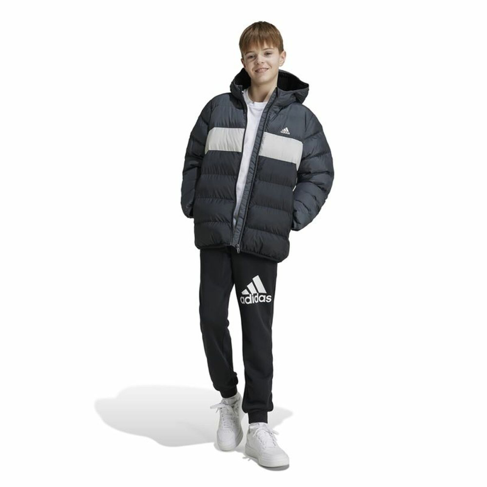 Children's Sports Jacket Adidas Cazadora Synthetic Down Infantil Black Grey