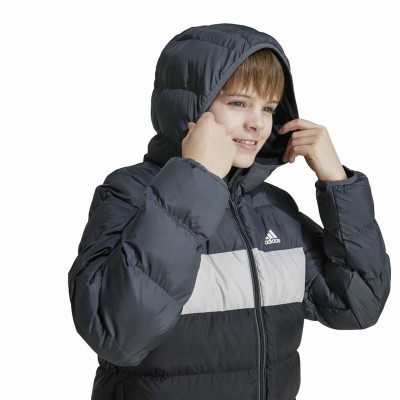 Children's Sports Jacket Adidas Cazadora Synthetic Down Infantil Black Grey