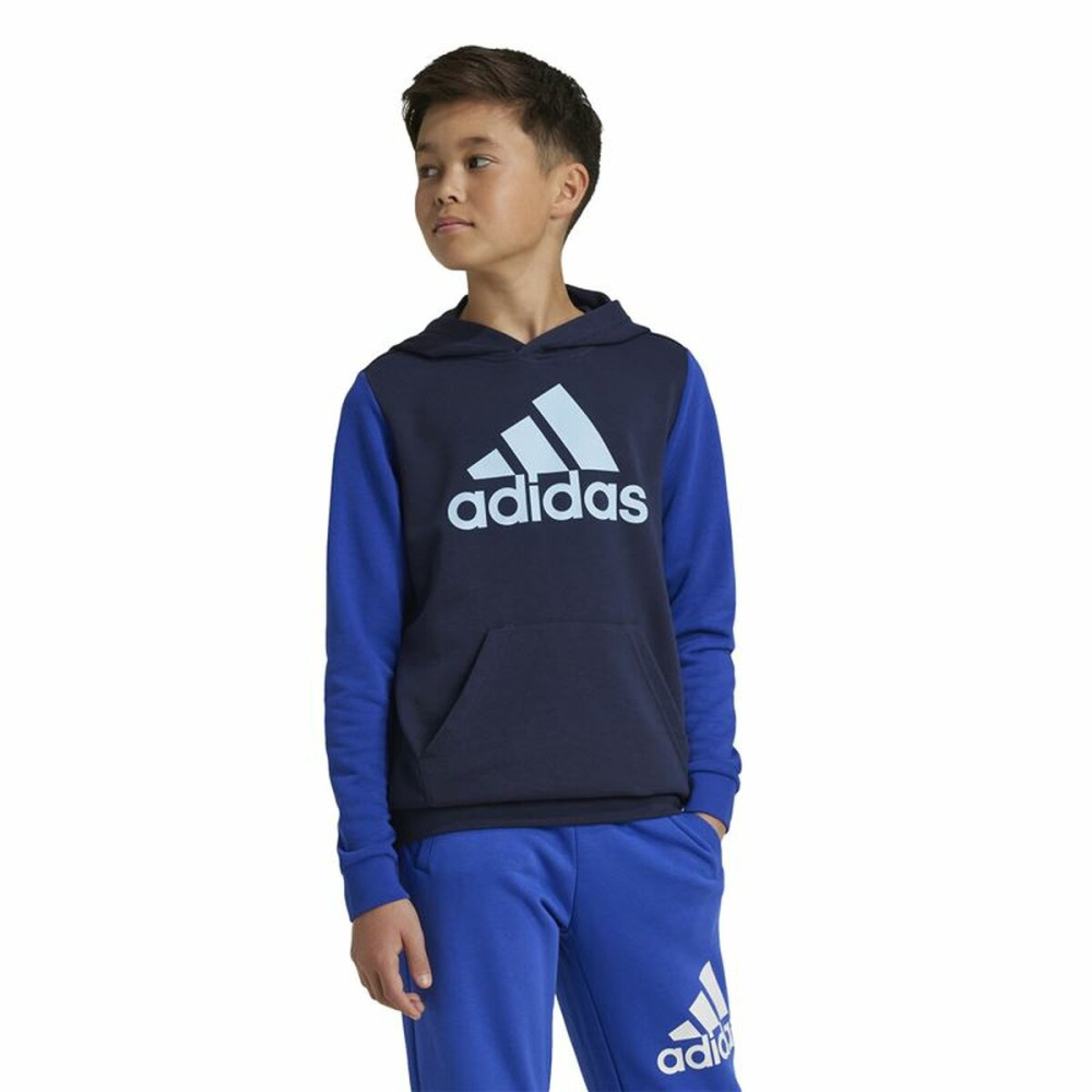 Children’s Hoodie Adidas Essentials Big Logo Colorblock Blue