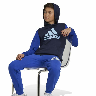 Children’s Hoodie Adidas Essentials Big Logo Colorblock Blue