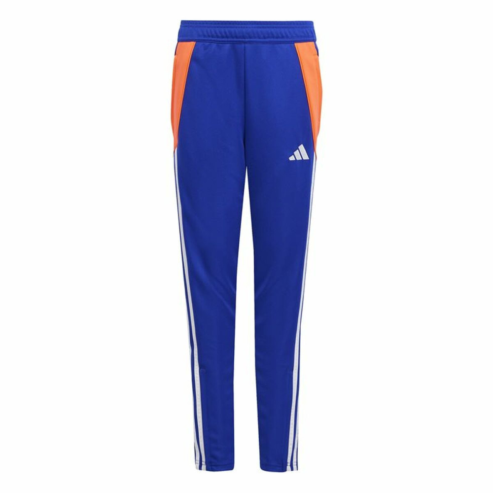 Long Sports Trousers Adidas Tiro24 Training Slim Blue