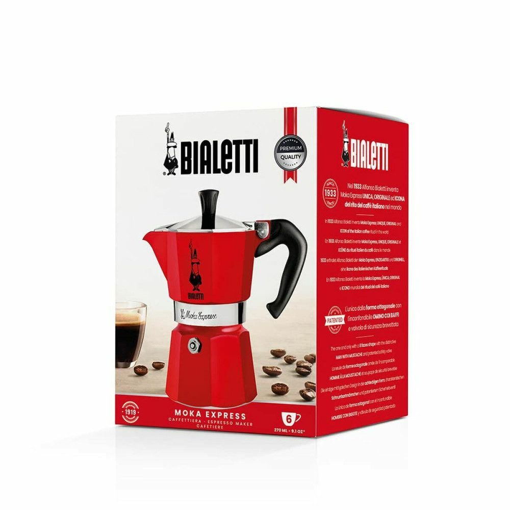 Italian Coffee Pot Bialetti 0004943/NP Red 6 Cups