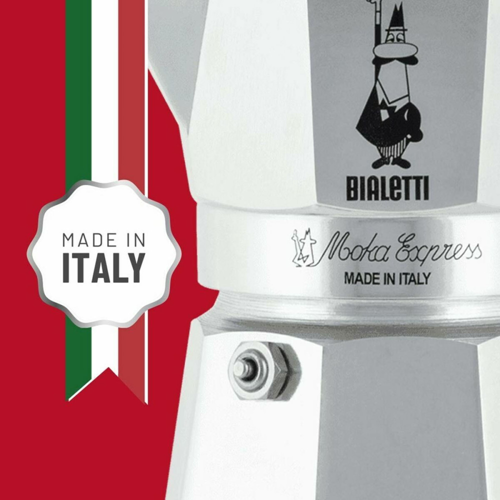 Italian Coffee Pot Bialetti 0001161 Silver 60 ml